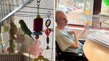 Budgie friend helps Brixworth care home resident settle into home with therapeutic care